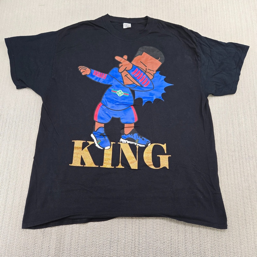 Bart Simpson King Shirt Mens Extra Large Black Hip Hop Streetwear